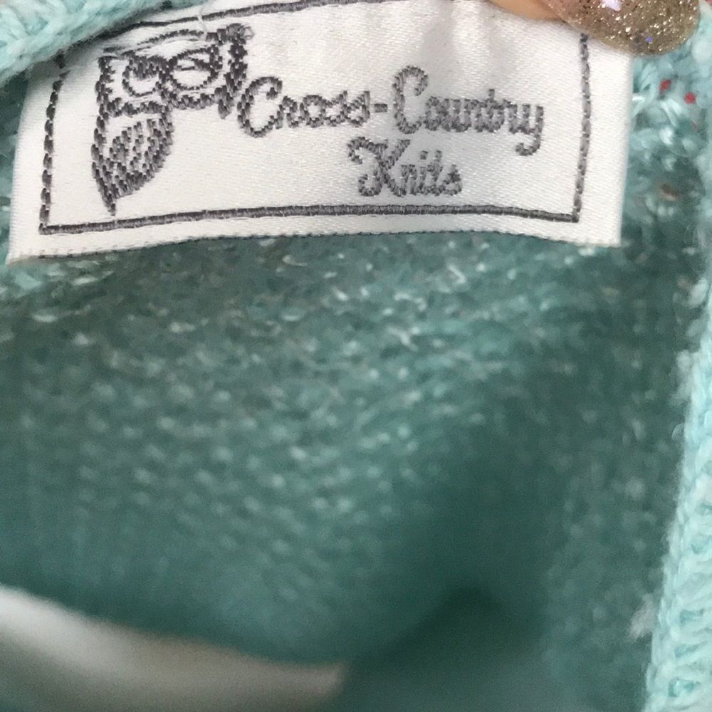 Vintage Baby Blue Knit Top | Cross-Country Knits. - Picture 7 of 8